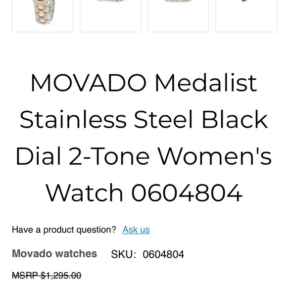 Movado Temo Women's Black Watch - 0607296 - Picture 3 of 4